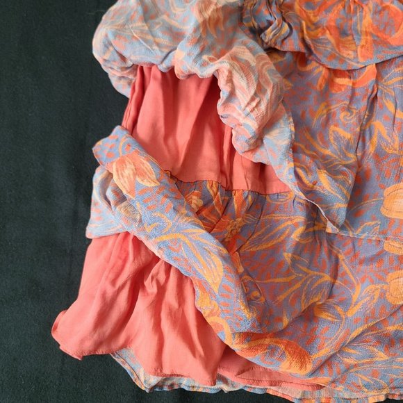 Jens Pirate Booty Garden Party Malia Floral Tiered Mini Skirt Sz S NWOT $189 - Picture 8 of 11